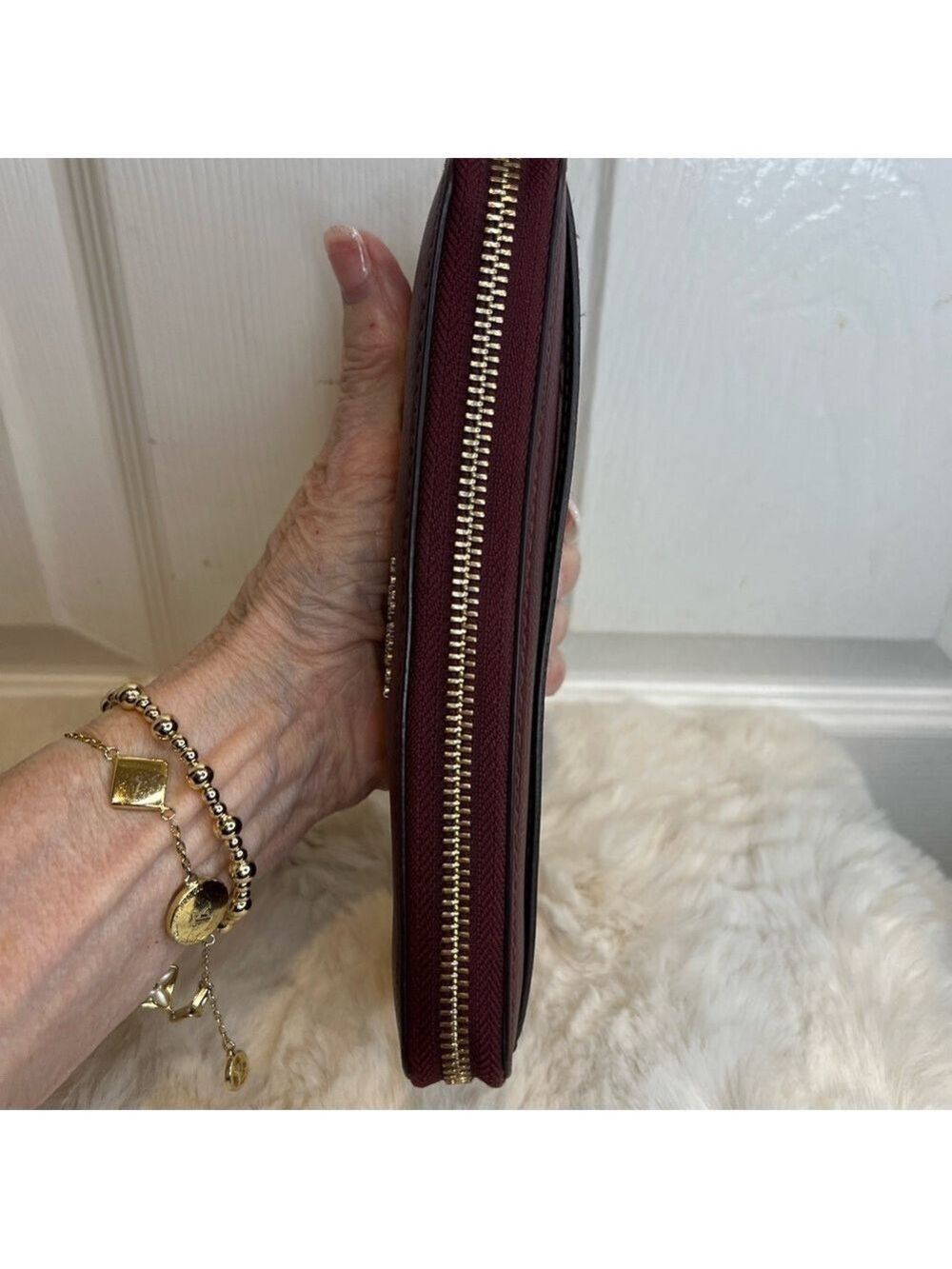 KATE SPADE NEW YORK BURGUNDY/DEEP PLUM WALLET - Picture 9 of 15